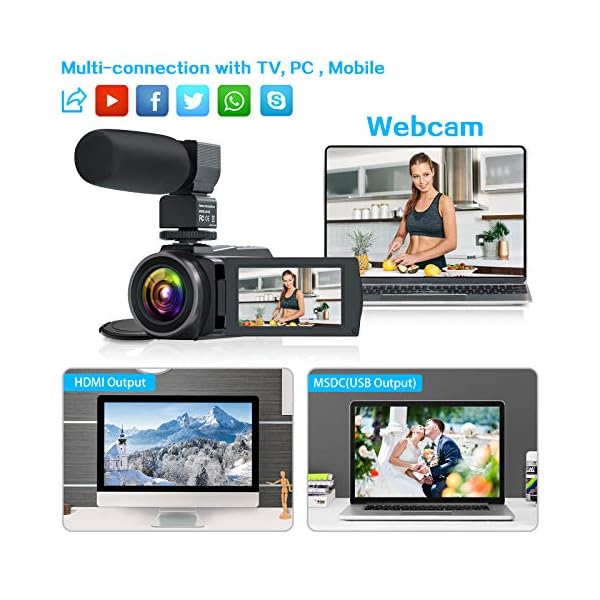 Video Cámara 4K 60FPS Ultra HD 48MP YouTube Vlogging WiFi IR - Imagen 6