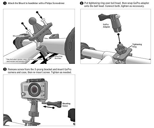 Arkon-GoPro-Bike-Motorcycle-Handlebar-Mount-Holder-for-GoPro-HERO3-GoPro-HERO3-GoPro-HERO2-and-GoPro-HERO-Action-Cameras