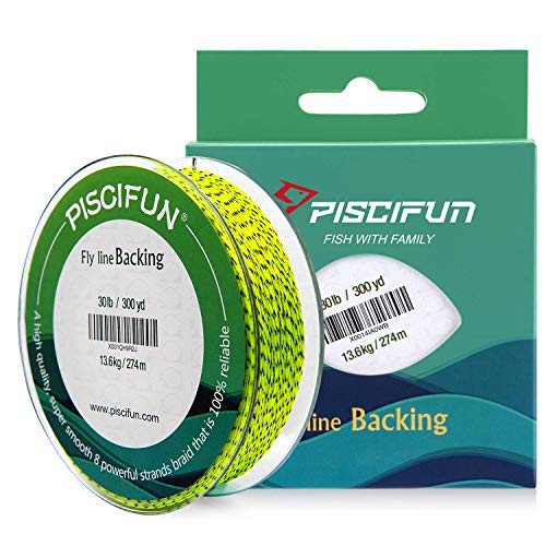 Piscifun Braided Fly Fishing Backing Line 20LB 100yds Fluorescent