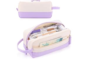iSuperb Big Capacity Pencil Case Corduroy Large Pencil Pouch Portable Pen Bag Zipper Stationery Organizer Makeup Cosmetic Bag