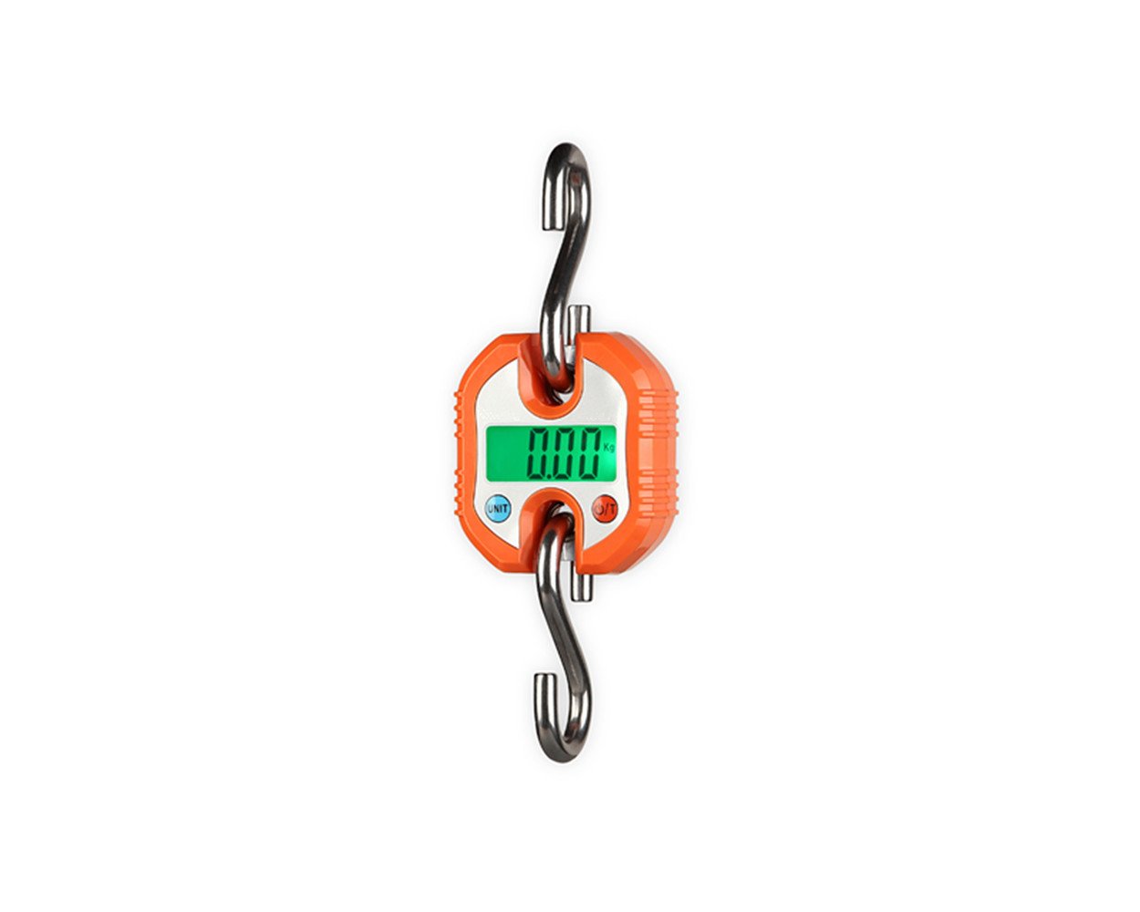 Photo 1 of Klau Portable Digital Scale 150 kg / 300 lb Heavy Duty Crane Scale Hanging Scales LCD Display with Backlight for Home Farm Hunting Outdoor Orange