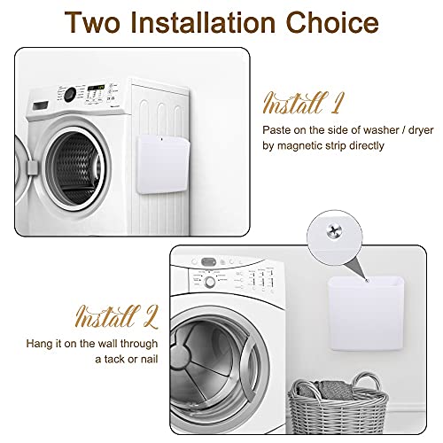 Picowe Laundry Storage, Large Lint Holder Bin, SpaceSaving Trash Container Hanging on