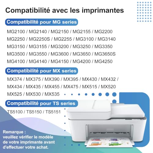 540XL 541XL Compatible Ink Cartridges for Canon 540 541 XL for PIXMA MG3650s TS5150 TS5151 MG3550 MG3600 MG3650 MG4250 MX475 MX515 Ink 540 and 541 XL 540XL Black Tri Colour:
