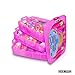 Holds 600 - Tiny Toy Box Shopkins Storage Case Organizer Container - Stackable Collectors Carrying Tote Compatible With Mini Toys Colleggbles LoL Fash'ems Tsum Tsum Hot (Pink Sparkle/Green)