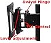 VideoSecu TV Wall Mount Long Articulating LCD LED UHD TV Monitor Flat Panel Mount for Most 26