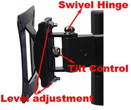 VideoSecu Long Articulating LCD LED TV Monitor Flat Panel TV Wall Mount for most 26" 27" 30" 32" 39" 40" with 20 inch Extension 55 lb loading capacity VESA 75mm/100 mm 1US - Thumbnail 2