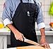 Utopia Kitchen Adjustable Bib Apron with 3 Pockets - Commercial Restaurant and Home Kitchen Apron - Adjustable Neck Strap - Extra Long Ties, Black