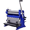 LMAOSS Sheet Metal Brake 3-in-1 12-inch, Shear Press Brake 20-Gauge Capacity, Combination Sheet Metal Machine Solid Construction, Shears and Slip Roll Machine for Shear Bending Rolling