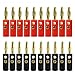 brogtrol Gold Plated Banana Plug 4mm Audio Speaker Wire Cable Connector 10 Pairs