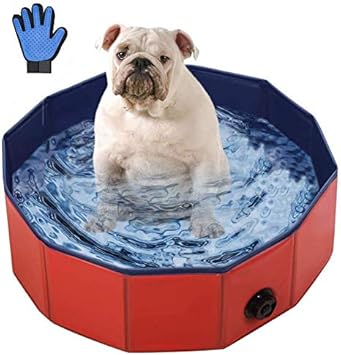 Amazon Ceme ペット用バスタブ 犬用バスグッズ ペットプール 折り畳み 持ち運び便利 Pvc素材 水抜き栓付き 夏 猫用 大中小型犬 屋内屋外用 毛取りブラシグローブ付き S 80xcm Ceme バスグッズ 通販