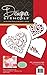 Designer Stencils Contemporary Hearts Cookie Stencils, Beige/Semi-Transparent, Fits 4