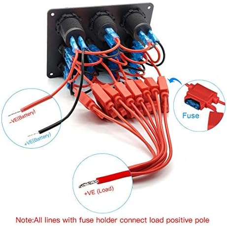 送料込み Symjp 1個12v車ボート8ギャングサーキットブレーカートグルカーボートrvトラックatv Utvのためのパネルスイッチ 21年新作