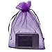 COTOSEY 100PCS 6x9 Inches Organza Drawstring Pouches Jewelry Party Wedding Favor Gift Bags (6x9, Purple)