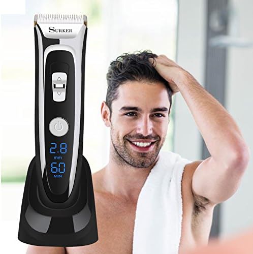 Disnail Hair Clippers Shavers Cutter Clippers For Men Hair Trimmer LED Display Haircut Kit Ceramic Blade Cordless Rechargeable