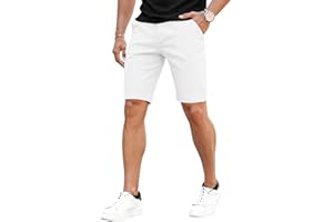 GINGTTO Mens Slim Fit Shorts 9" Inseam Stretch Chino Shorts