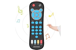 IKOIHO Baby Remote Control Toy for 1 Year Old Boys Girls Gifts Realistic Toddler TV Remote Toy with Music and Light Early Education Learning Toy Remote Kid Infant Baby Toys for 6 to 12 Months 12 to 18 Months