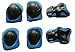 Kids Youth Sports Protective Gear Set with Helmet Elbow Knee Wrist Safety Pad Safeguard for Rollerblading Bicycle BMX Bike Skateboard Hoverboard and other Extreme Outdoor Activities (Blue)