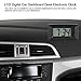 GLOGLOW Portable Clock LCD Digital Table Car Dashboard Desk Electronic Clock Date Time Calendar Display Dashboard with Adhesive Pad