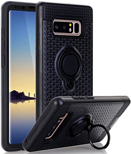 Galaxy Note 8 Case, WALAGO Note 8 Case With Ring Holder Kickstand Armor Dual Layer Heavy Duty Protection Compatible with Magnetic Car Mount Cover for Samsung Galaxy Note 8 [Black]