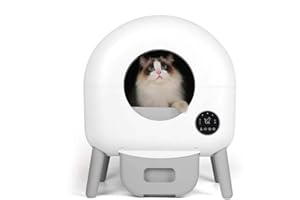 ZEACOTIO Self Cleaning Litter Box, 105L Extra Large Smart Litter Box for Multiple Cats, App-Controlled with Safety Features, Easy Setup and Maintenance, Includes Mat & Trash Bags1211