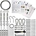 String Lights Hanging Kit - String Light Suspension Kit, Installation Kit for Outdoor Lighting, LED, Globe, Café, Patio Lights Etc. 164ft Guide Wire Cable and Parts Made from Stainless Steel 316