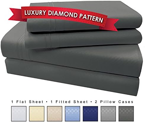 4 Piece Premium Luxury Microfiber Bed Sheet Set- SLEEP BETTER THAN EVER, Ultra Soft Luxury - Egyptian Quality 1600 Series Collection by My Perfect Nights (King, Dark Gray)