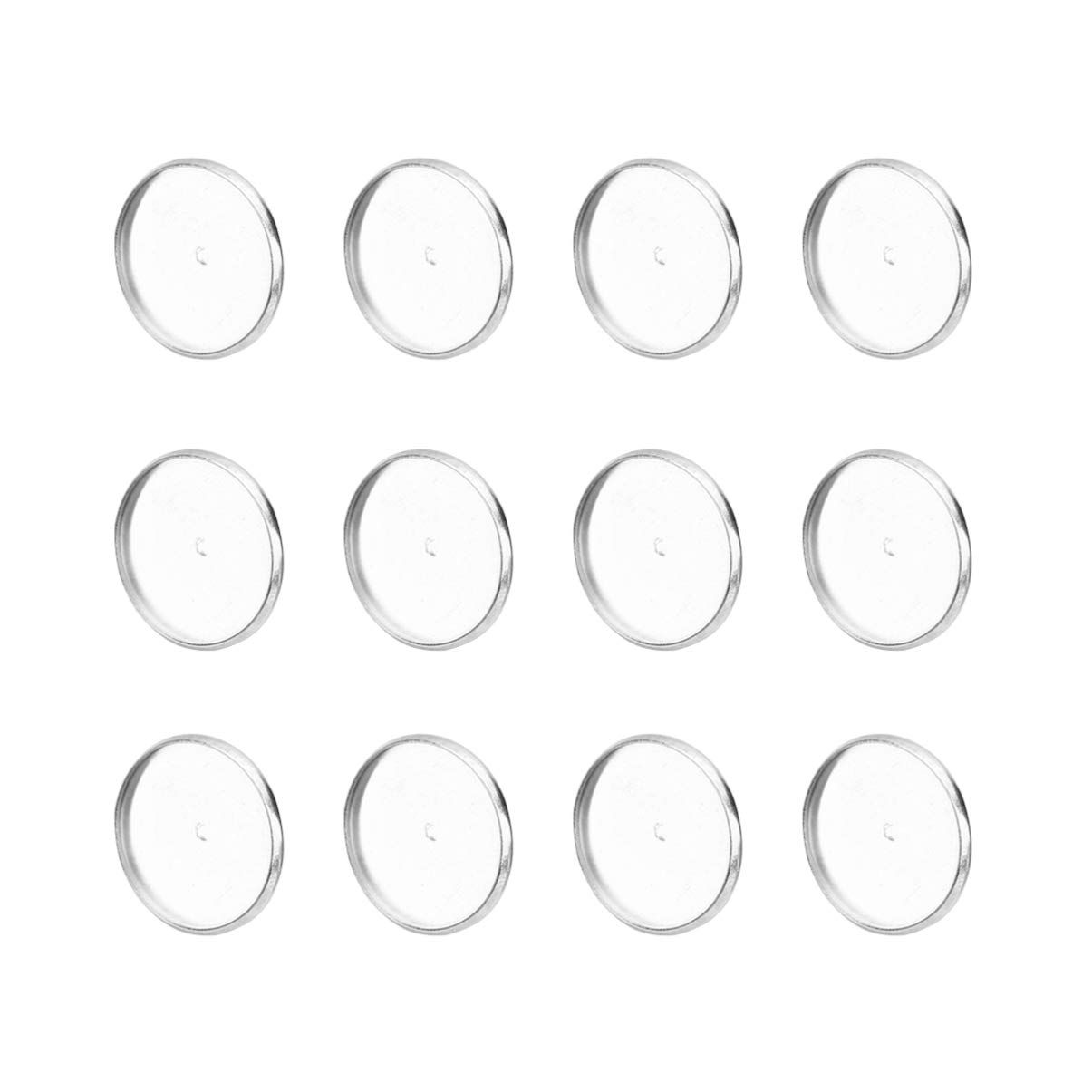 Milisten Stainless Steel Brooch Clasps Pin Disk Base Pad Bezel Blank Cabochon Trays Backs Bar for Badge Corsage Name Tags Jewelry Craft Making Supplies 20Pcs (20MM Diameter)