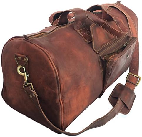 vintage leather travel bag