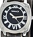 Nemesis FXB066K Men's Dark Gray Black Dial Wide Leather Cuff Band Watch