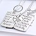 3pcs Family Pendant Necklace Set - Father and Mother I Love U Gift for Daughter Dad Mom New Year