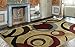 Ottomanson Royal Collection Contemporary Abstract Circle Jute Back Area Rug, 7'10