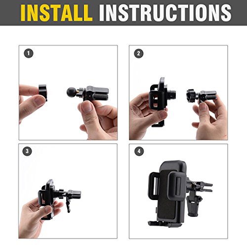 image for Car Mount,Zombaa Phone Holder Universal Air Vent Phone Mount,Adjustabl