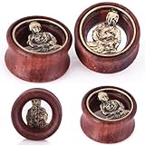 WeberMarket(TM) Wooden Buddha Ear Plugs Double