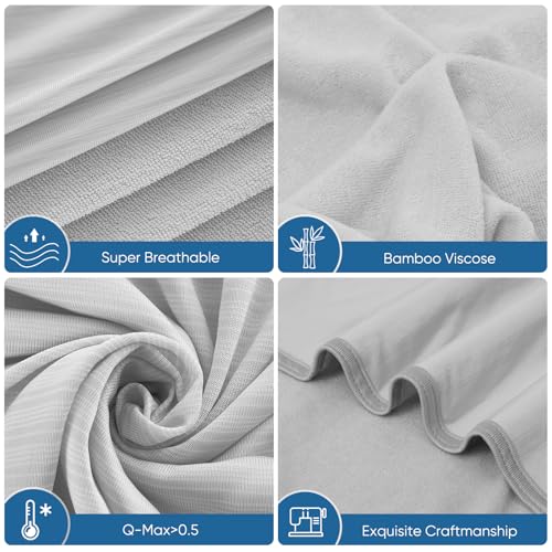 Marchpower Refreshing Blanket 200 x 220 cm, Arc-Chill Natural Technology Summer Blanket Double-Sided Cozy and Refreshing Sofa Blanket, Qmax>0.5, Blue