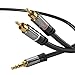 KabelDirekt – RCA to Jack 3.5mm Adapter Cable – 25ft – Versatile Plug-and-Play Audio Cable (Aux/3.5mm to 2X RCA for Smartphone, Tablet, Home Theater, soundbar, TV, Notebook, MP3)