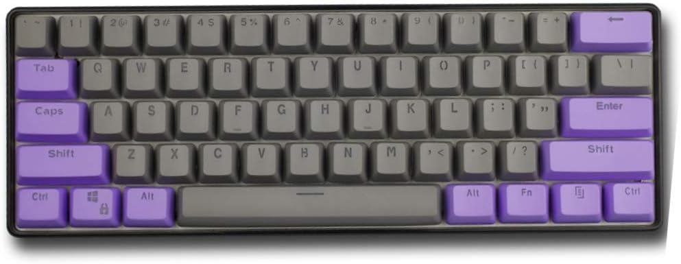 Taide 61 Key ANSI Layout OEM Profile PBT Thick Keycaps for 60% Mechanical Keyboard (Color 11)