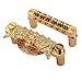 Ireav 1 Set 6 String Guitar Roller Saddle Bridge Tailpiece for LP Gibsons Electric Guitar Tune-O-Matic Bridge (Gold)