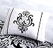 Home Style Teen Girl Bedding Damask Girls Comforter Black White Aqua Teal Twin/Twin XL Dorm + Gorgeous Throw Pillows + Sham Sleep Mask Bed Bedspread Sets for Kids Teenage Teens Floral Medallion