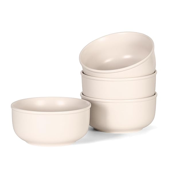 GZG 6-INCH CERAMIC CEREAL BOWLS SET OF 4,...