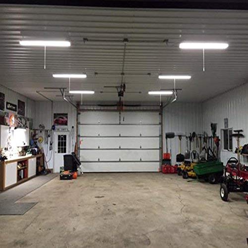 FaithSail 52W Linkable LED Shop Light 4FT 5600 Lumens LED Garage Lights 4 Foot 5000K Daylight White FaithSail 120W Fluorescent Lighting Fixture Replacement Plug in with 5' Power Cord Pull Chain - Thumbnail 4