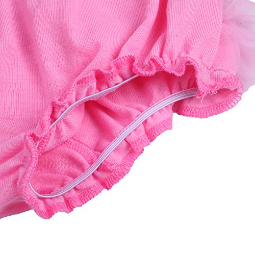ICObuty Baby Girls Ruffle Bloomer Diaper Cover for Baby Girls Toddlers (Middle(7-12month), Pink)