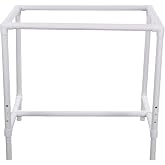 Dritz Quilter's Floor Frame, White | Adjustable, Lightweight, Portable, Easy to Assemble and Store, Plastic