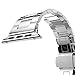 PUGO TOP Replacement Apple Watch Band 40mm 38mm for Women Men, Stainless Steel Metal Replacement Classic iWatch Wristband Strap for Apple Watch Series 4/3/ 2/1, 38/40mm Silver