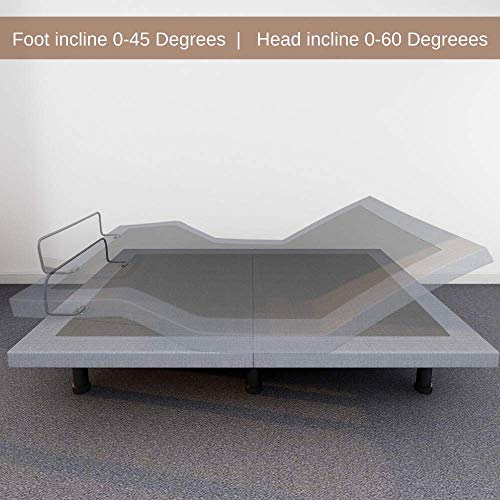 Milemont Adjustable Bed Base Frame Smart Electric Beds Foundation (King
