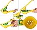 Yimobra Manual Lemon Lime Squeezer, Metal Hand Citrus Juicer Press for Lemons, No Pulp or Seeds, Dishwasher Safe, Premium Quality Juicing Kitchen Tool, Presented A Manual Juicer Stand, Yellow