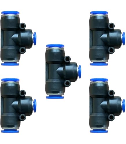 Uxcell Barb Hose Fitting Brass Hose Reducer Fitting Tee T Type 3 Way...