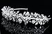 Handmade Flower Leaf Bridal Headband Tiara - Clear Crystal silver Plated T770