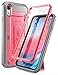 SupCase Unicorn Beetle Pro Series Case Designed for iPhone XR, with Built-in Screen Protector Full-Body Rugged Holster Case for iPhone XR 6.1 Inch (2018 Release) (Pink)