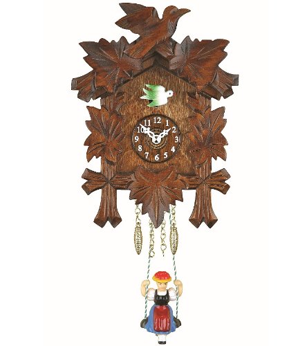ISDD Kuckulino TU 2005 Miniature Cucus Clock with Quartz Movement and Cucus Call Walnut