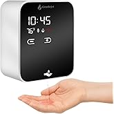 GentleJet AuraJet Automatic Liquid Soap Dispenser Wall Mount, Touchless Motion Sensor, Digital LED Display, Aluminum Alloy Body, 5 Adjustable Output Levels, USB or Battery Powered, 16.2 oz